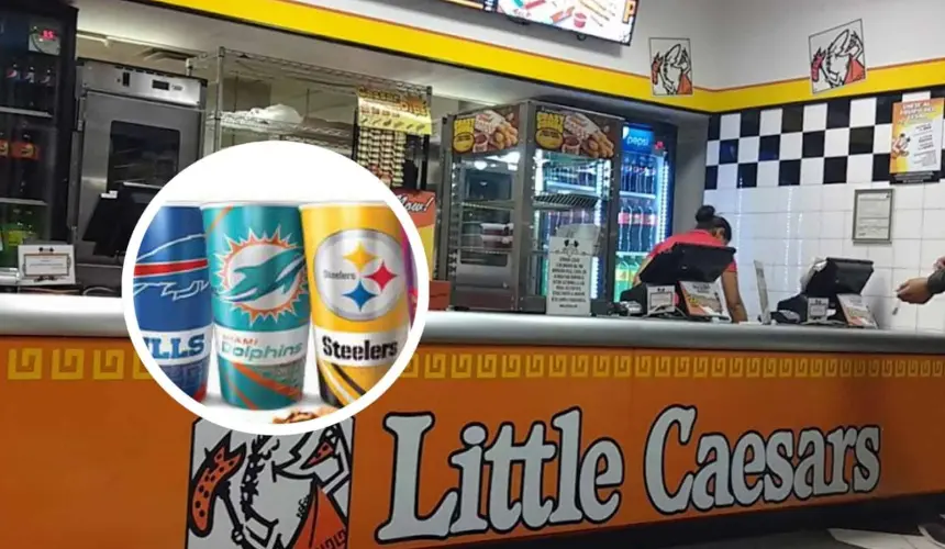 Little Caesars saca colección de vasos de la NFL Foto: Cortesía