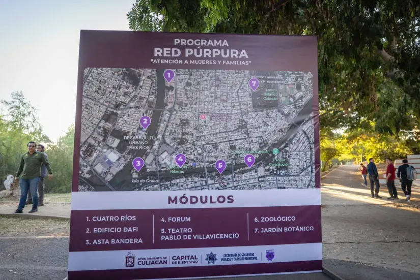 Espacios seguros en Culiacán Escuadrón Red Púrpura patrullará Parque Las Riberas