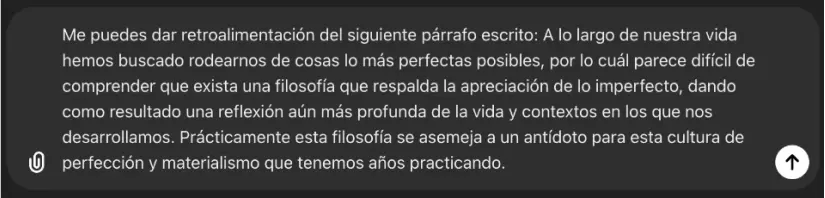 Instrucción: Solicitar retroalimentación. ChatGPT.