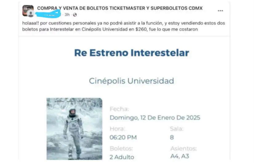 Sorprendió a muchos tanta reventa de boletos pare el reestreno de la película de Interestellar.