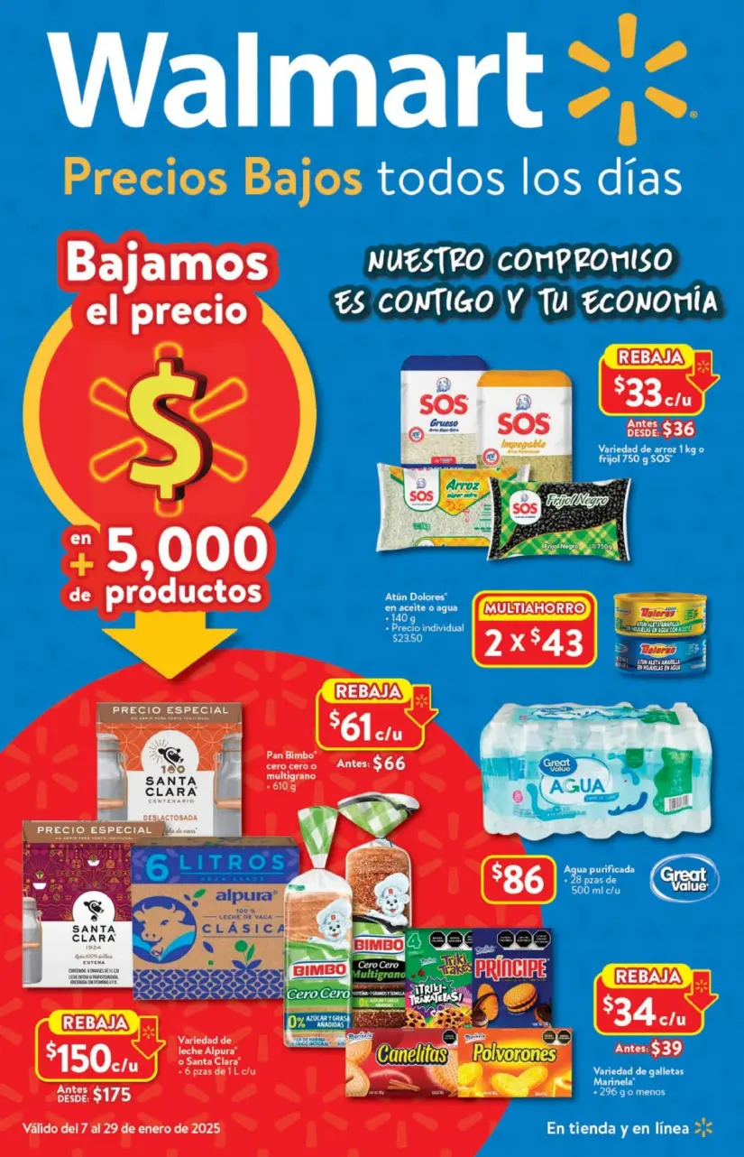 Ofertas de Walmart en despensa del 7 al 29 de enero de 2025