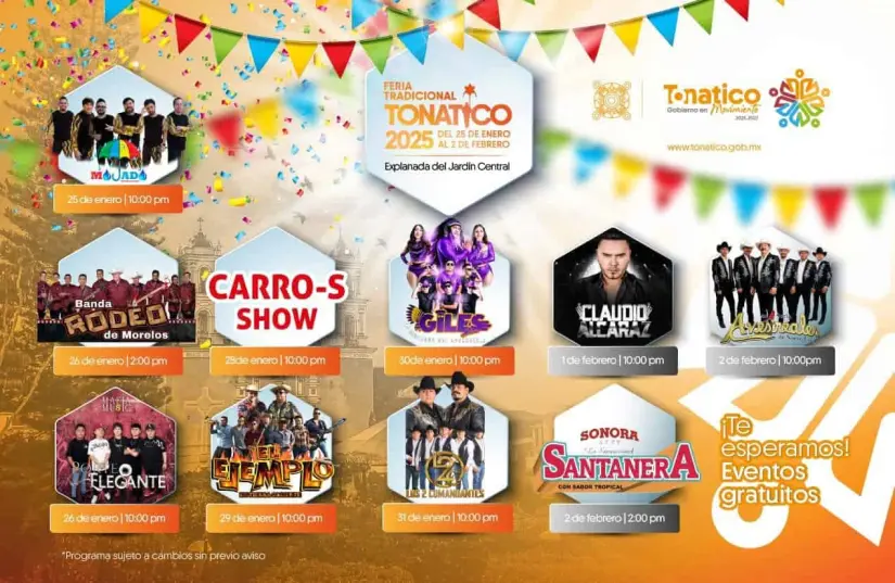 Conciertos gratis de la Feria de Tonatico 2025, en Estado de México. Foto: Cortesía