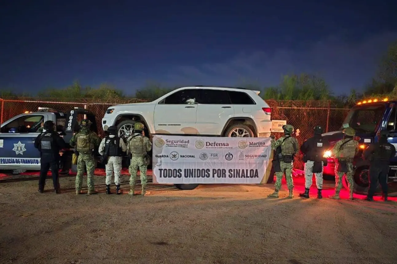 Operativos en Sinaloa dejan decomisos de armas, vehículos y drogas. Foto: Cortesía