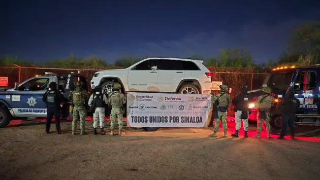 Operativos en Sinaloa dejan decomisos de armas, vehículos y drogas. Foto: Cortesía