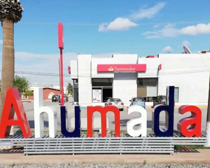 Centro de Villa Ahumada, Chihuahua. Foto