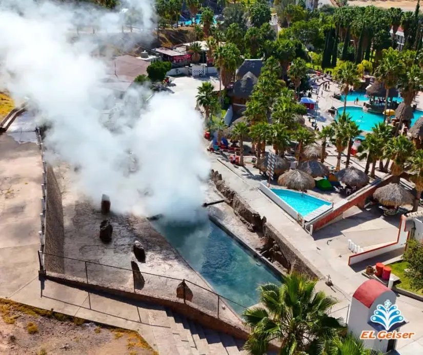 Balneario El Géiser Spa, en Tecozautla, Hidalgo. Foto: El Géiser Balneario Spa. 