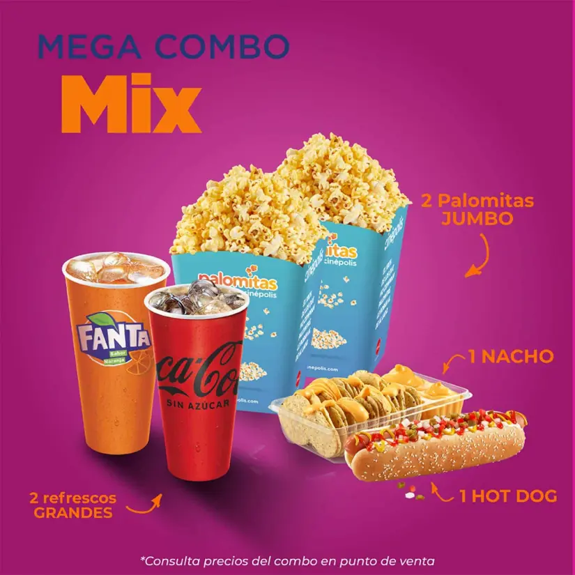  Conoce los precios de los Maxicombos de Cinépolis en el 2025