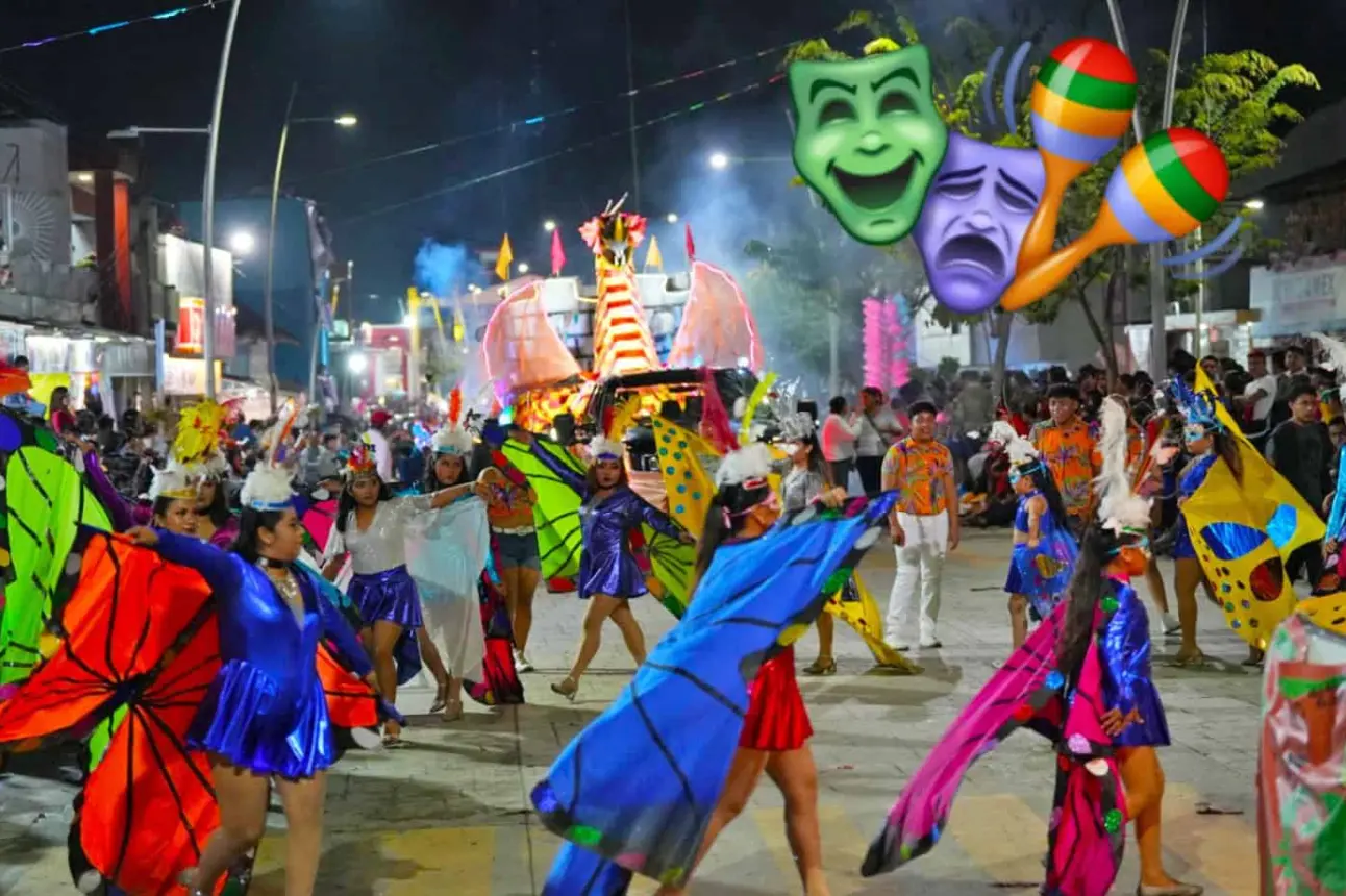 Por iniciar el Carnaval Tenosique 2025, en Tabasco. Foto: Cortesía