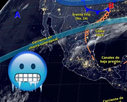 ¿Qué estados afectará el frente frío 24? Clima en México hoy 18 de enero