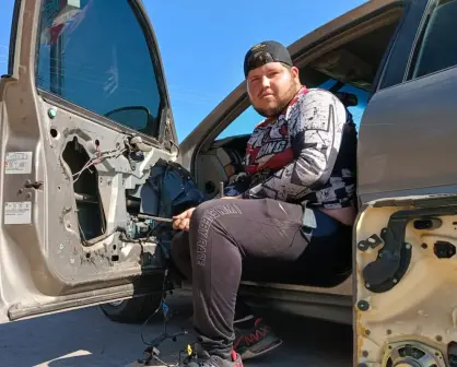 Mario Alcaraz: crece con la reparación de elevadores de autos por el bulevar Las Torres