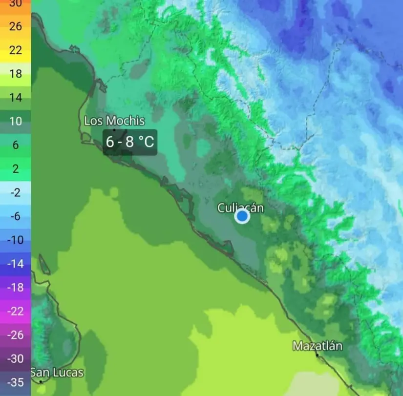 El frío sigue en Sinaloa; hasta -4 grados en la sierra