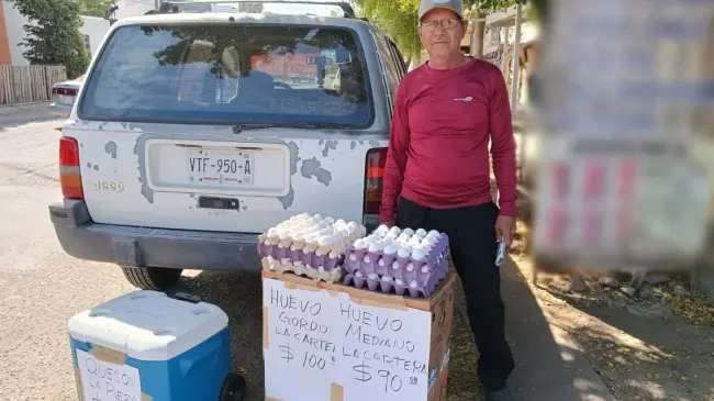 Ceferino Félix comercializa quesos y huevos para reunir y asegurar su modalidad 40.