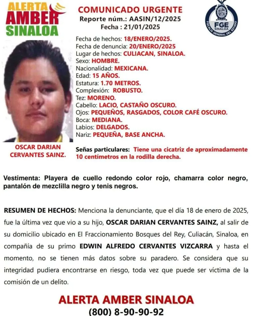 Desaparecidos en Culiacán: ayuda a encontrar a los primos Óscar y Edwin Cervantes