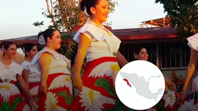 Este es el traje típico de Baja California Sur. Foto: Secretaría de Turismo.