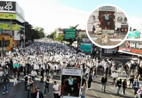 Al grito de Con los niños no marchan en Culiacán para exigir justicia por la muerte de Gael y Alexander