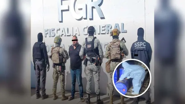 Pastillas de fentanilo y armamento asegurados en Sinaloa en operativo de inteligencia.