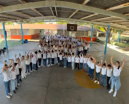 ¡Con los niños no! Estudiantes y docentes de la primaria Ignacio Manuel Altamirano se unen al clamor por la Paz en Sinaloa