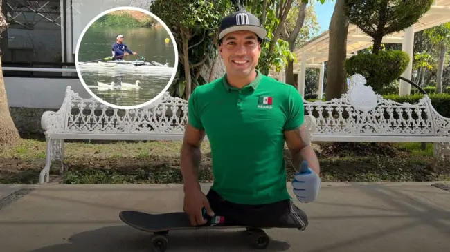 Michel Muñoz deportista de justas de para remo