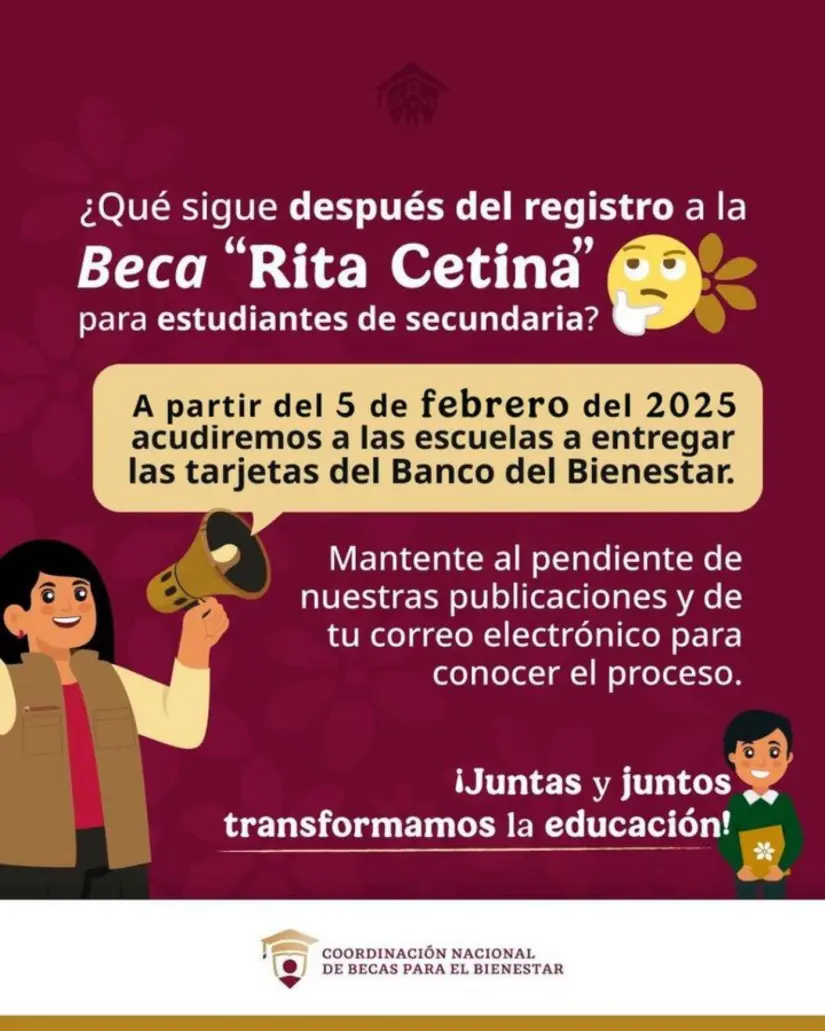 En las secundarias de cada plantel entregarán la tarjeta de la Beca Rita Cetina en Morelos