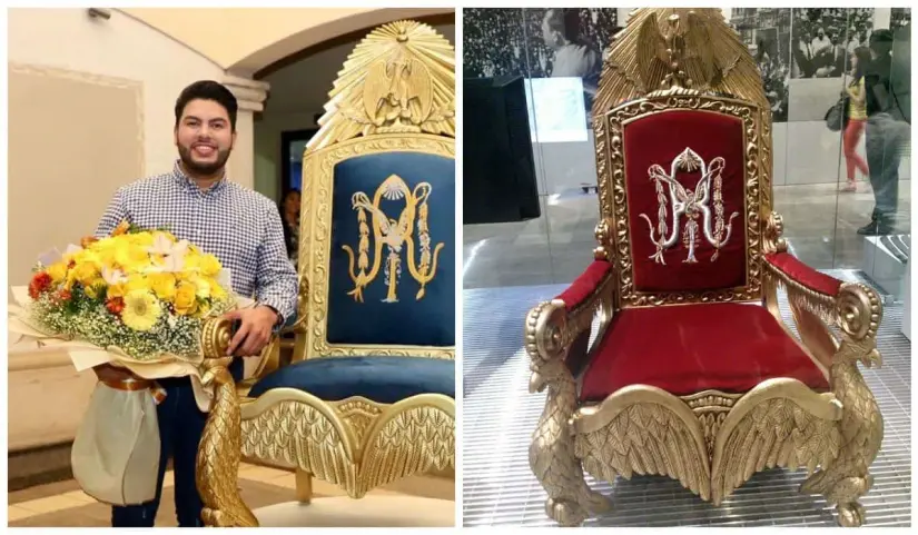 La silla que recibió el alcalde tiene un diseño inspirado en la Silla presidencial. Foto: Cortesía