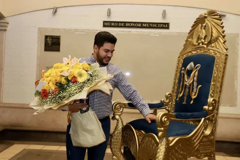 La silla que recibió el alcalde de Elota, Richard Millán. Foto: Cortesía