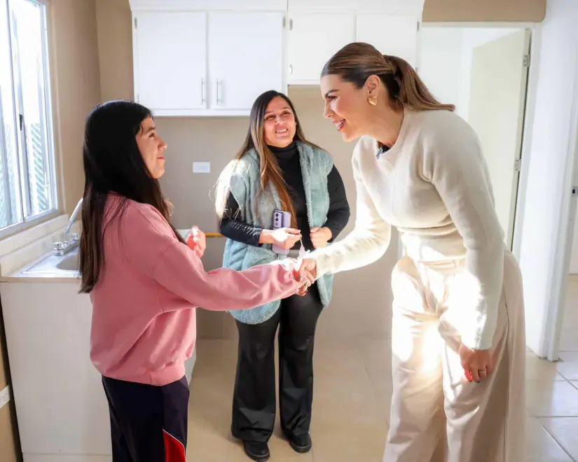 Programa de Viviendas Violeta para madres solteras en Baja California. Foto: Cortesía