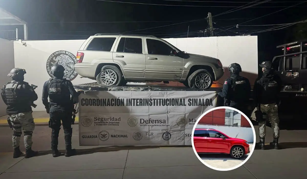 Blindados y peligrosos: decomisan Jeep Cherokee y Cupra con explosivos en Culiacán.