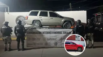 Decomisan auto Cupra blindado con explosivos para dron y ponchallantas en Culiacán