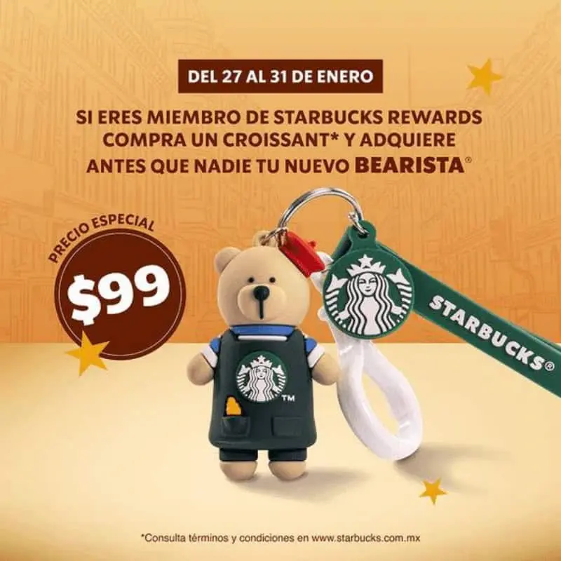 Starbucks celebra el Día del Croissant 2025 con llavero Bearista: ¿cómo conseguirlo?
