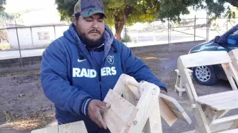 Jesús Ramón Romero, el carpintero de los muebles rústicos del Campo Cuba en Villa Juárez