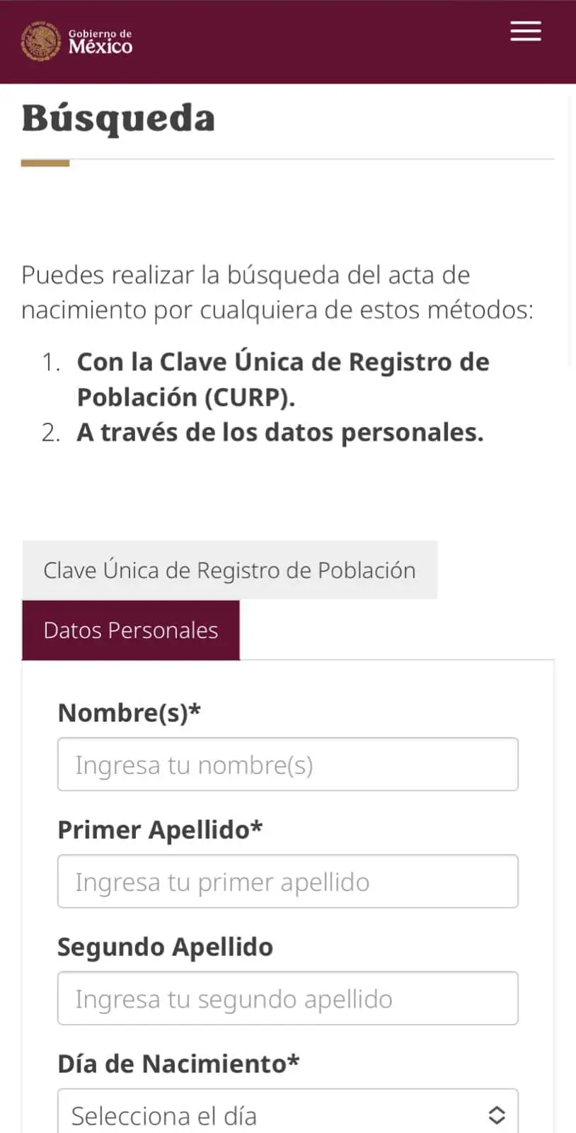 Pasos a seguir para descargar acta de nacimiento en linea en Oaxaca.