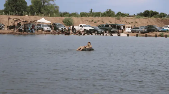 Represa de Sataya Navolato para disminuir la sequía, convertida en balneario. Reporte 18