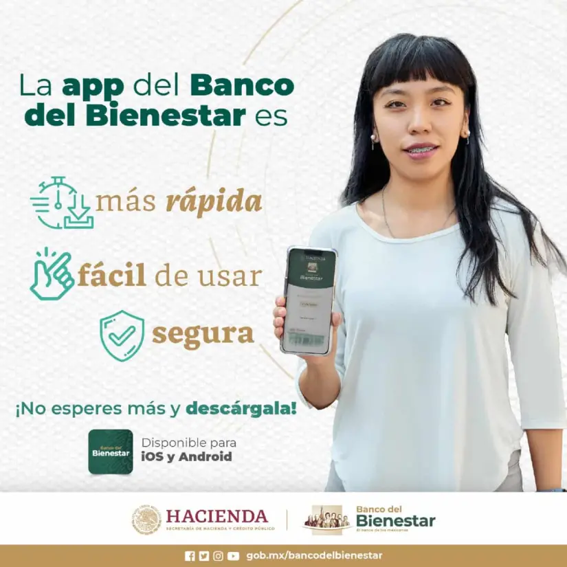 La aplicación del Banco del Bienestar, la puedes descargar en tu celular. Foto: Cortesía