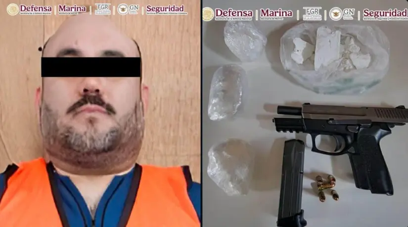 Detención de Joel N, de 37 años, apodado La Morsa. Foto: Cortesía