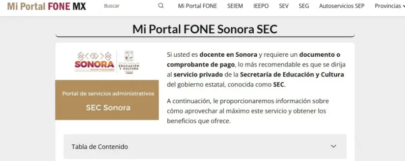 ¿Cómo usar Mi Portal FONE para maestros en Sonora?