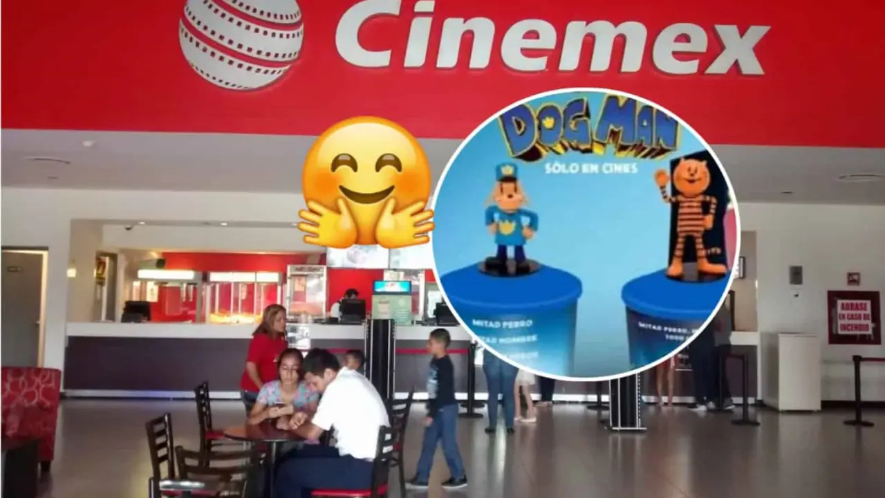 Ya hay fecha de venta y costo de los vasos coleccionables de la película de Dog Man en Cinemex. Foto: Cortesía