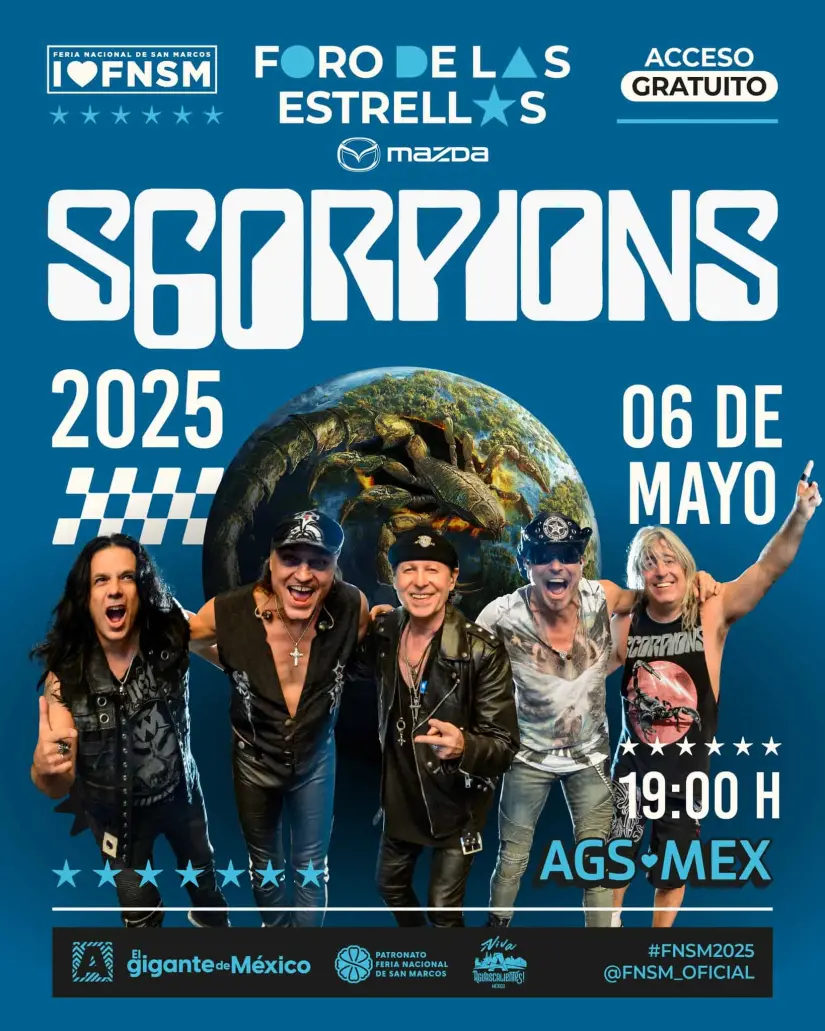 Scorpions es uno de los artistas que harán vibrar con su música la Feria de San Marcos. Foto: Facebook Feria Nacional de San Marcos