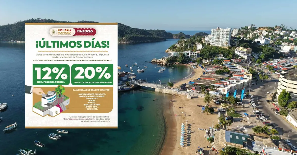 En Acapulco lanzan campaña de descuentos en predial, licencias y refrendos