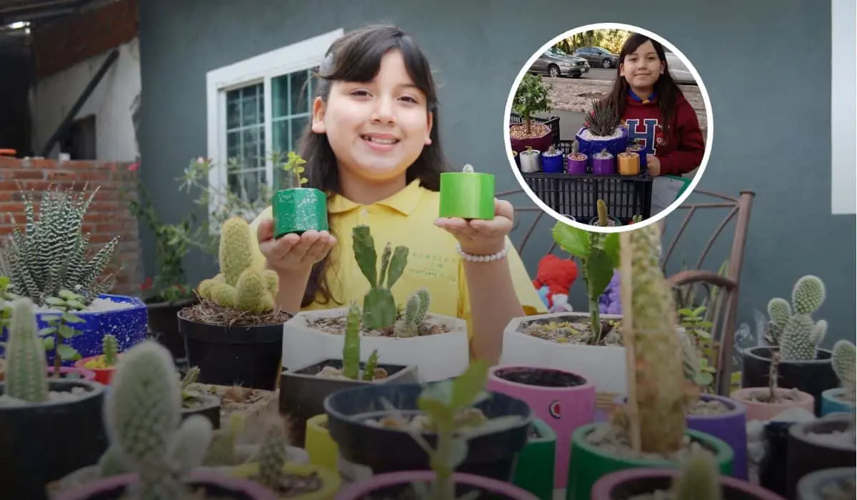 Camila Monserrat niña emprendedora, crea macetas plantando ideas y cultivando éxitos en Culiacán