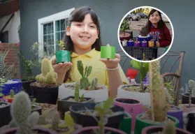 Camila Monserrat niña emprendedora, crea macetas plantando ideas y cultivando éxitos en Culiacán