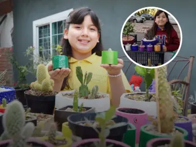 Camila Monserrat niña emprendedora, crea macetas plantando ideas y cultivando éxitos en Culiacán