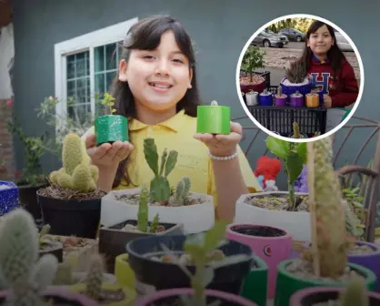 Camila Monserrat niña emprendedora, crea macetas plantando ideas y cultivando éxitos en Culiacán