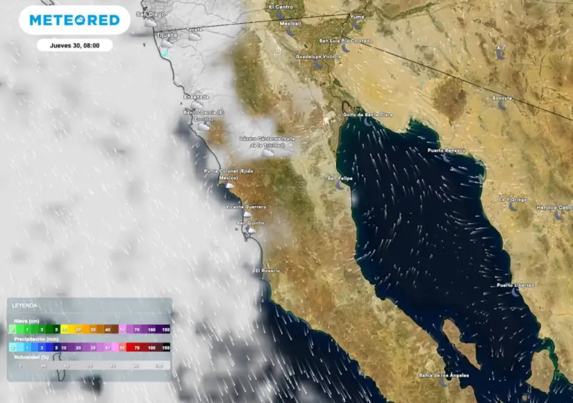 Clima en Baja California hoy 30 de enero