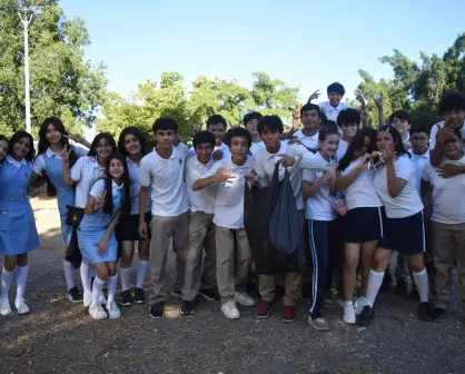 Jóvenes líderes de paz realizan una jornada de limpieza en la Federal 9 de Culiacán