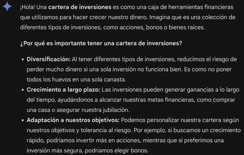 Respuesta: Explicación de forma clara. Gemini.