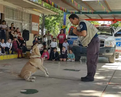 Alumnos del Jardín de Niños José Vasconcelos en Culiacán aprenden sobre prevención de emergencias