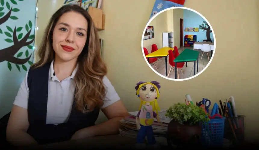 Con su proyecto Pequeños Genios, Luz Natalia Silva Félix inspira a niños a descubrir el poder de las palabras, enseñándoles a leer y escribir de manera única y apasionada. Foto: Juan Madrigal