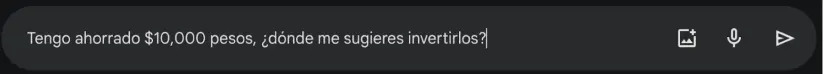 Instrucción: Darme un sugerencia de que hacer con un ahorro. Gemini.