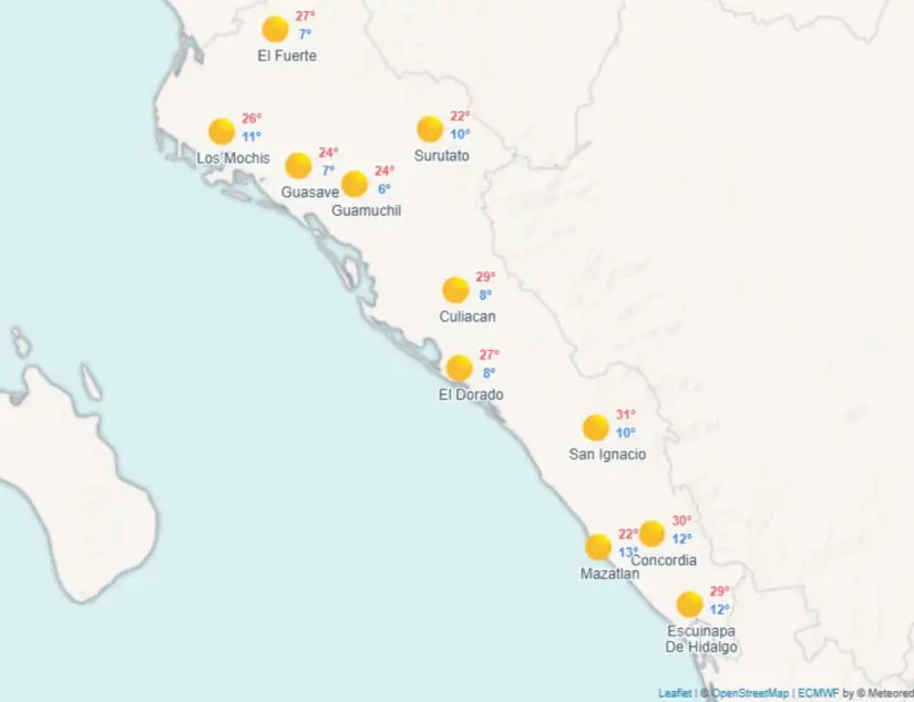 Heladas se sienten en Sinaloa; clima hoy 31 de enero