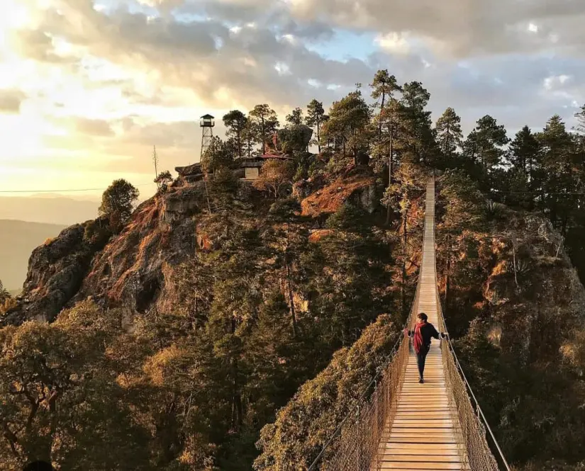 Puente en Centro Eco Turístico Benito Juárez, Oaxaca. Foto: Instagram. planbviajero